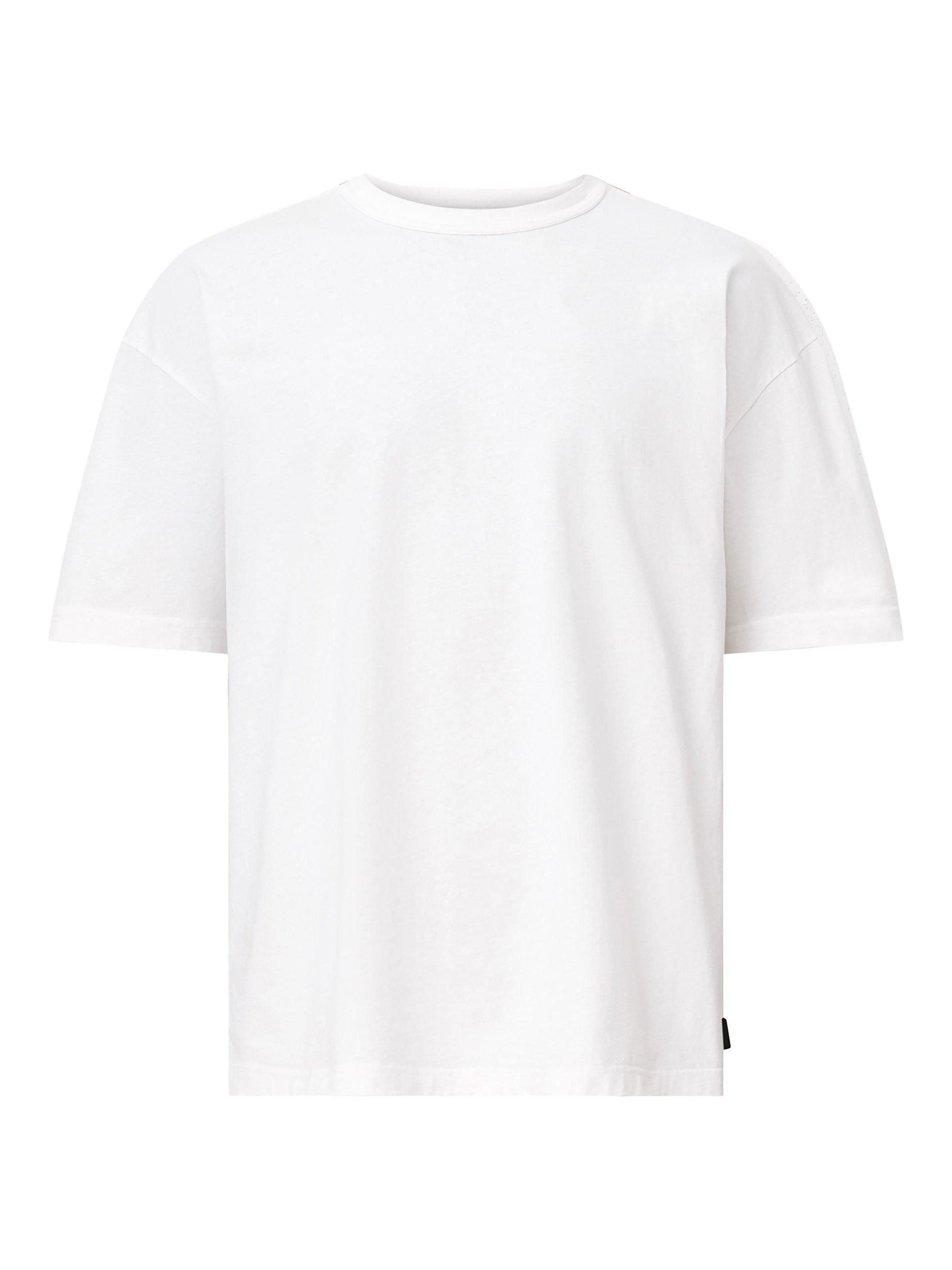 Product image 4 of 7, which shows AllSaints Sonny Organic Cotton Blend Oversized Crew Neck T-Shirt, White, S