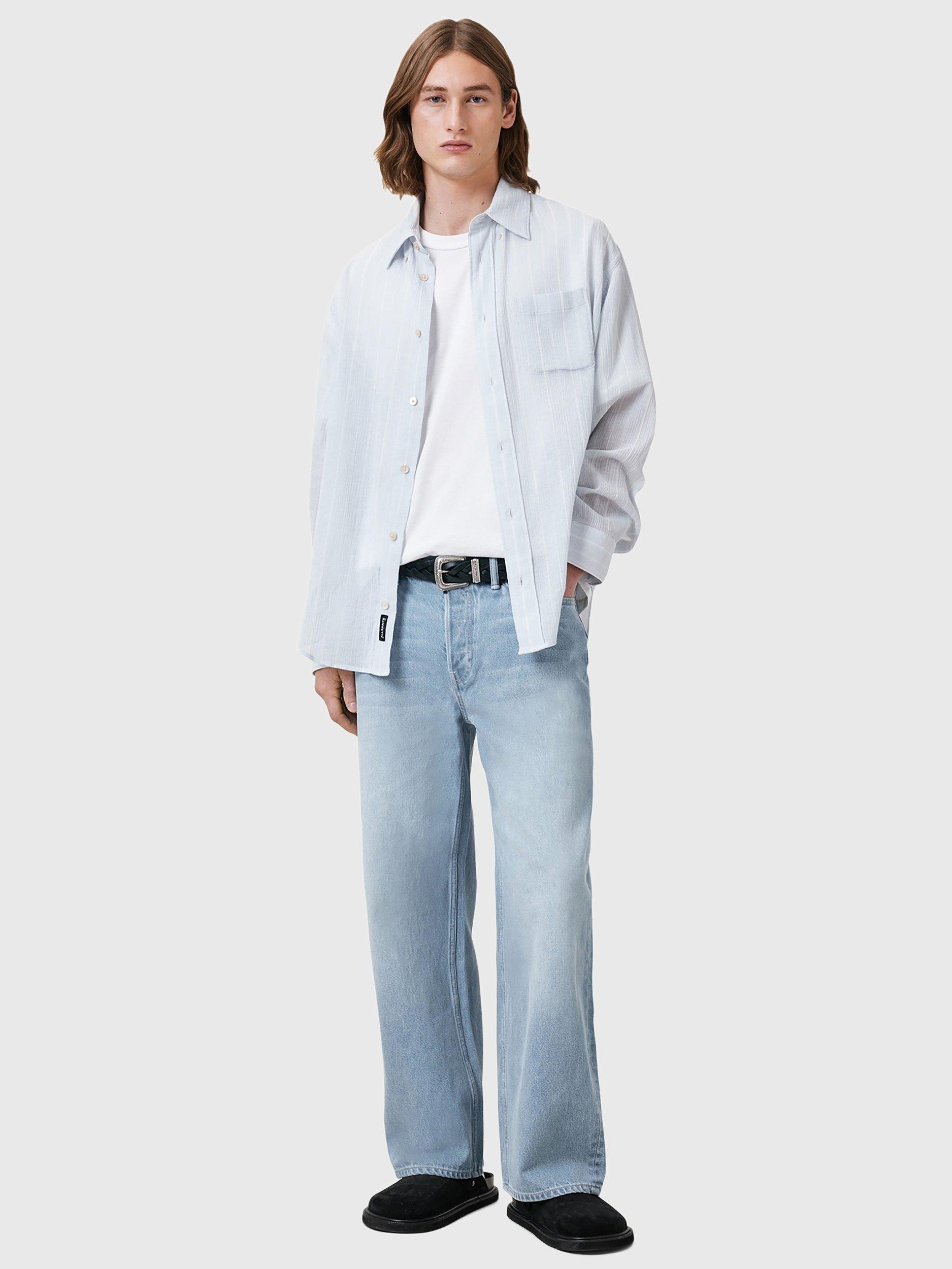 Product image 6 of 7, which shows AllSaints Sonny Organic Cotton Blend Oversized Crew Neck T-Shirt, White, S