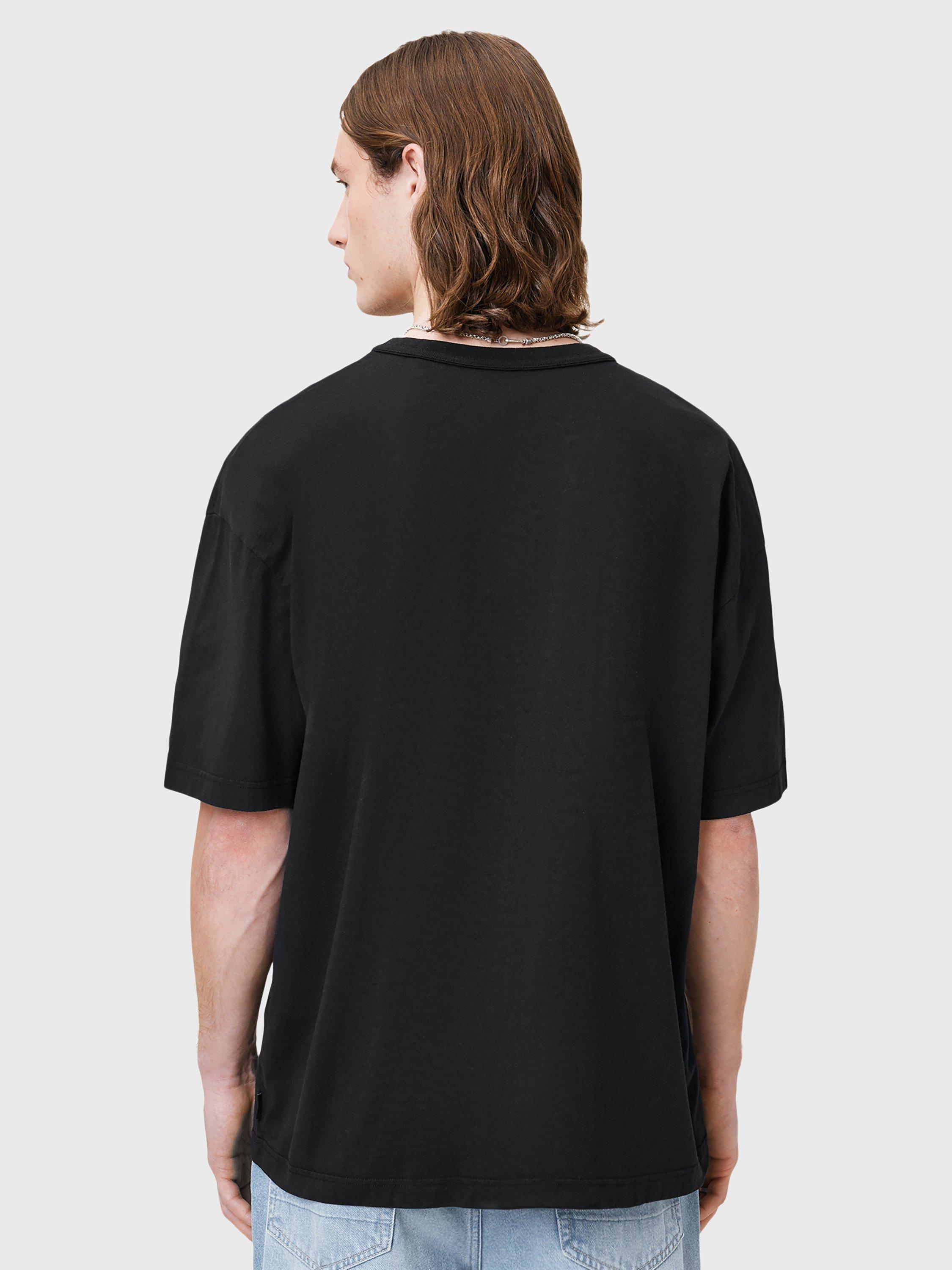 Product image 2 of 8, which shows AllSaints Sonny Oversized T-Shirt, Black, L