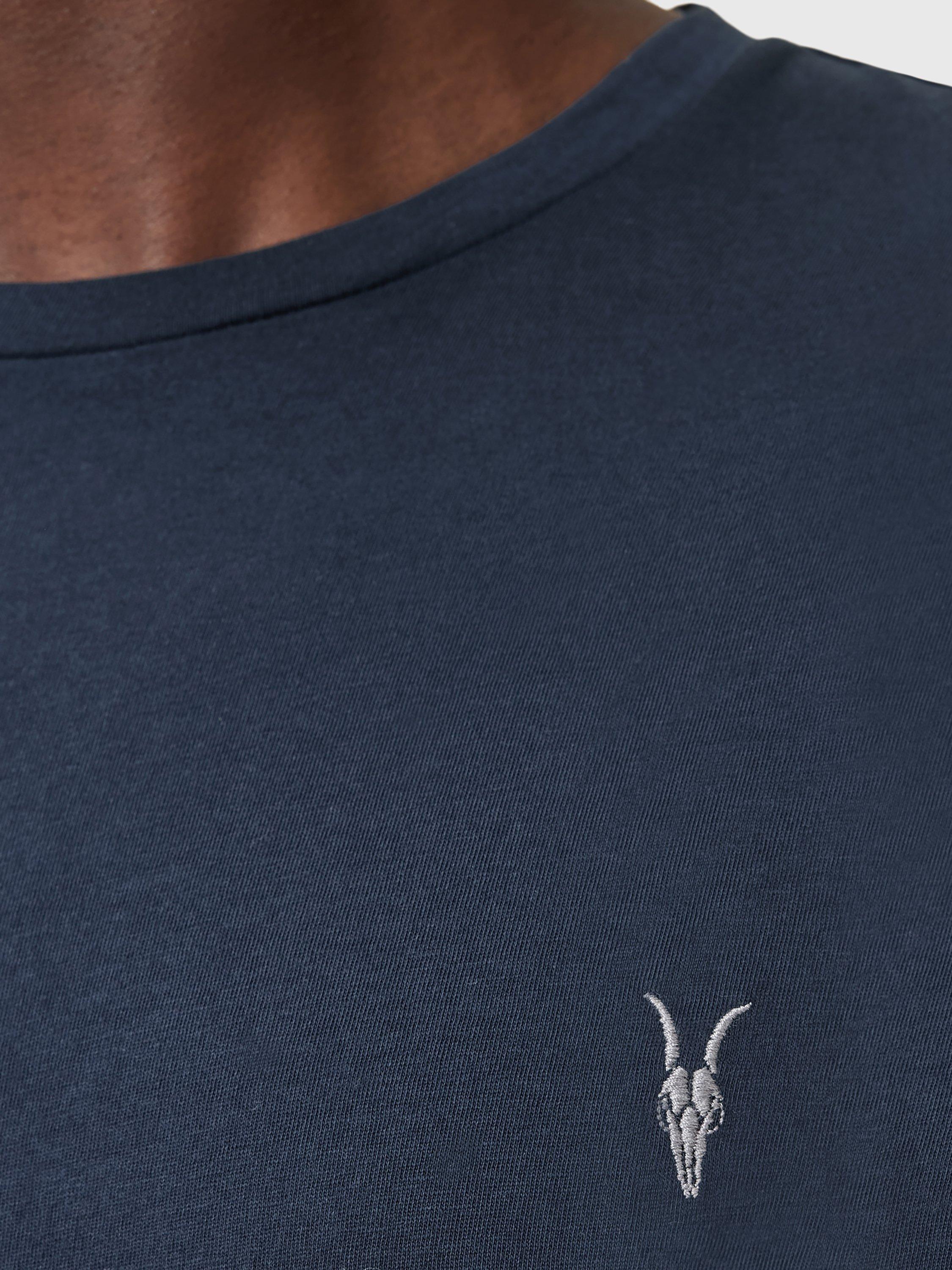 Product image 5 of 5, which shows AllSaints Tonic Organic Cotton Crew T-Shirt, Navy, XS