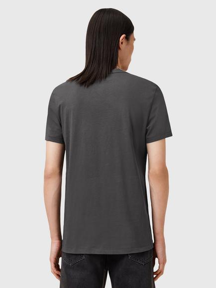 AllSaints Tonic Organic Cotton Crew T-Shirt - view 2, Carter Grey
