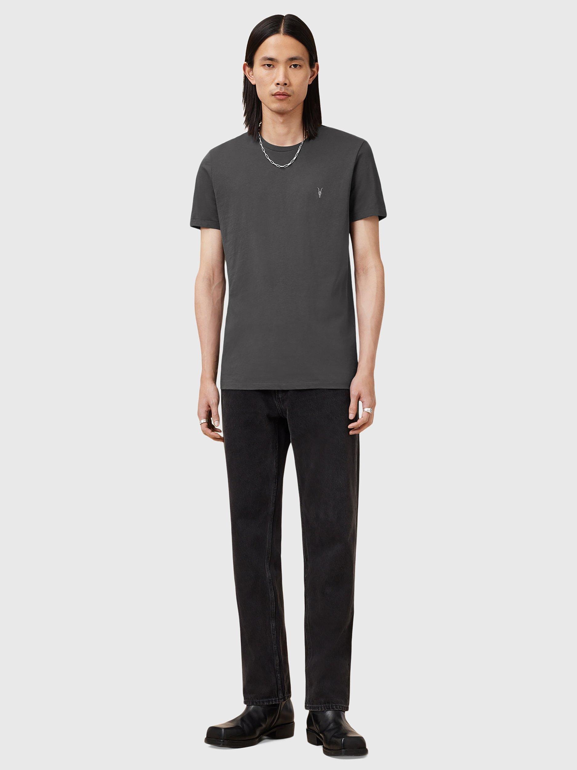 Product image 3 of 5, which shows AllSaints Tonic Organic Cotton Crew T-Shirt, Carter Grey, XS
