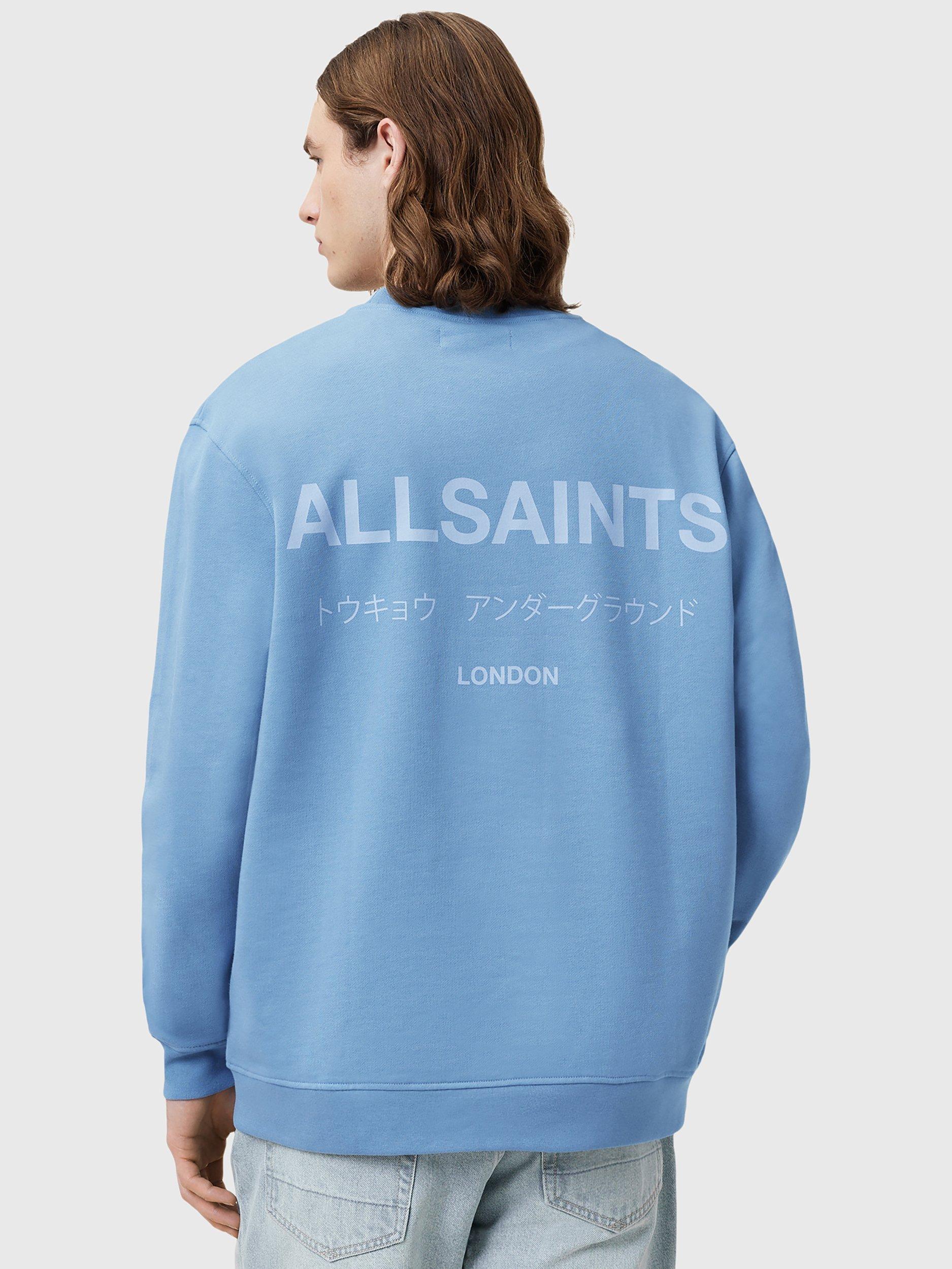 Product image 2 of 6, which shows AllSaints Underground Organic Cotton Sweatshirt, Bondi Blue, S