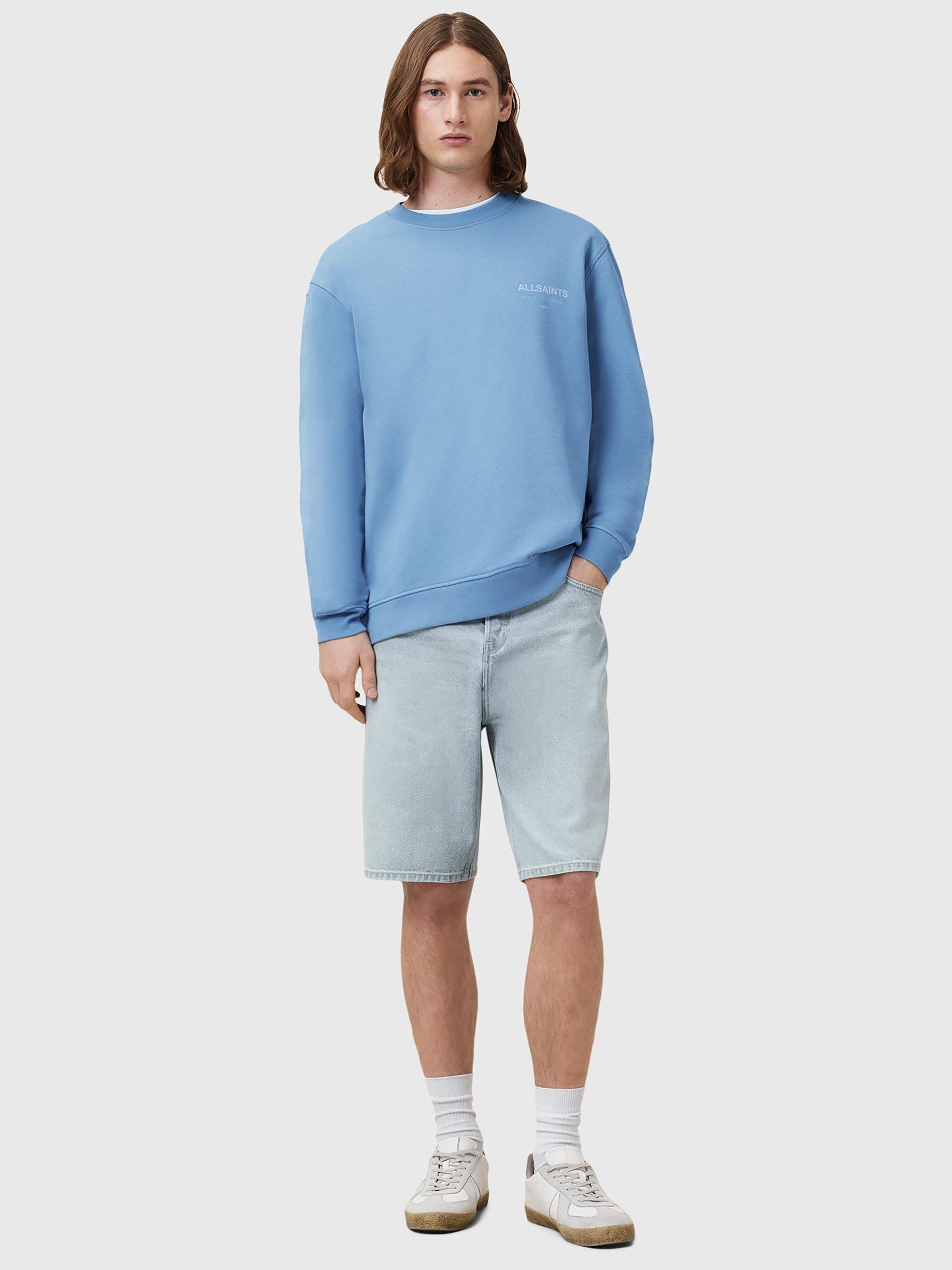 Product image 3 of 6, which shows AllSaints Underground Organic Cotton Sweatshirt, Bondi Blue, S