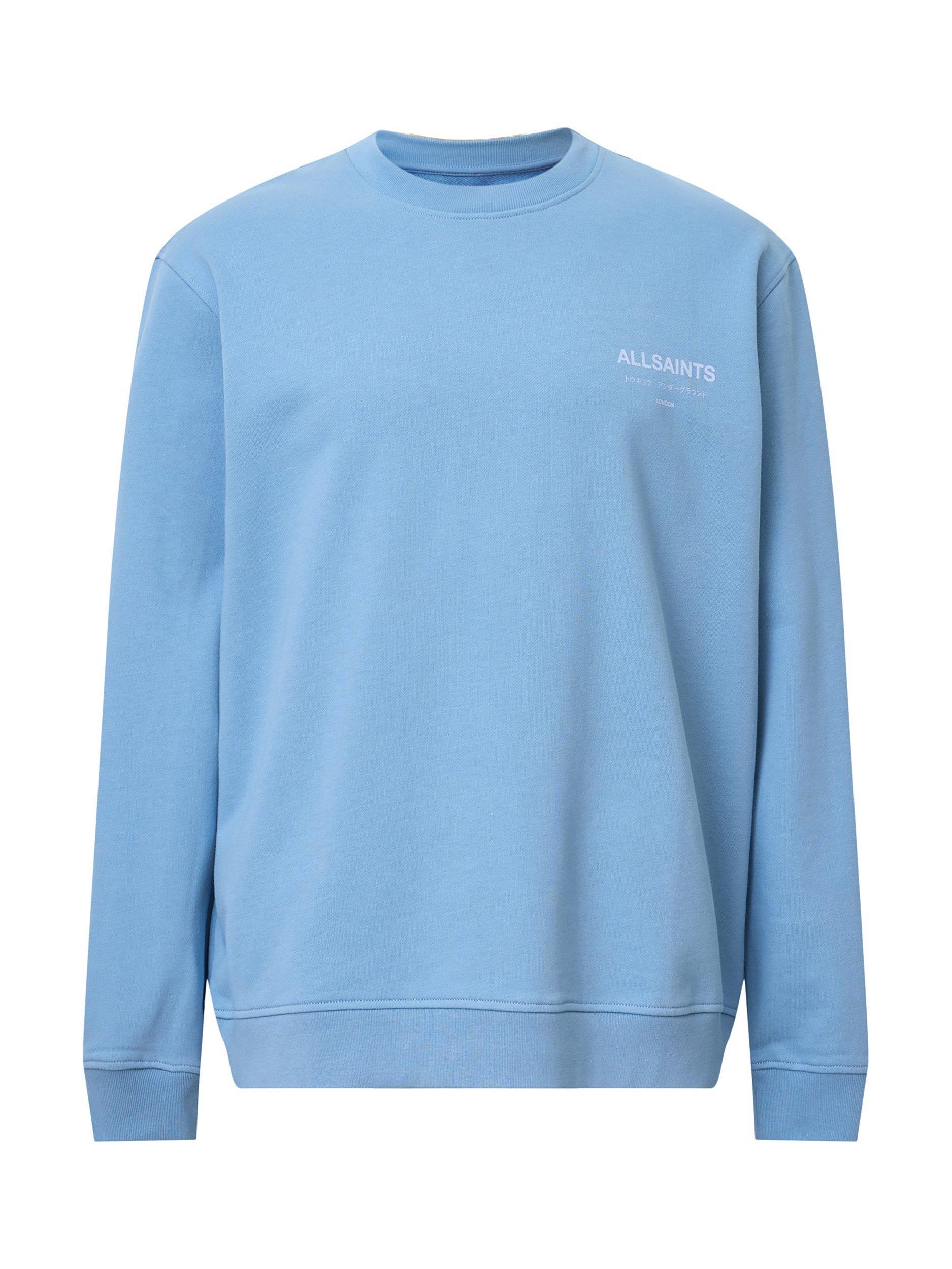 Product image 4 of 6, which shows AllSaints Underground Organic Cotton Sweatshirt, Bondi Blue, S