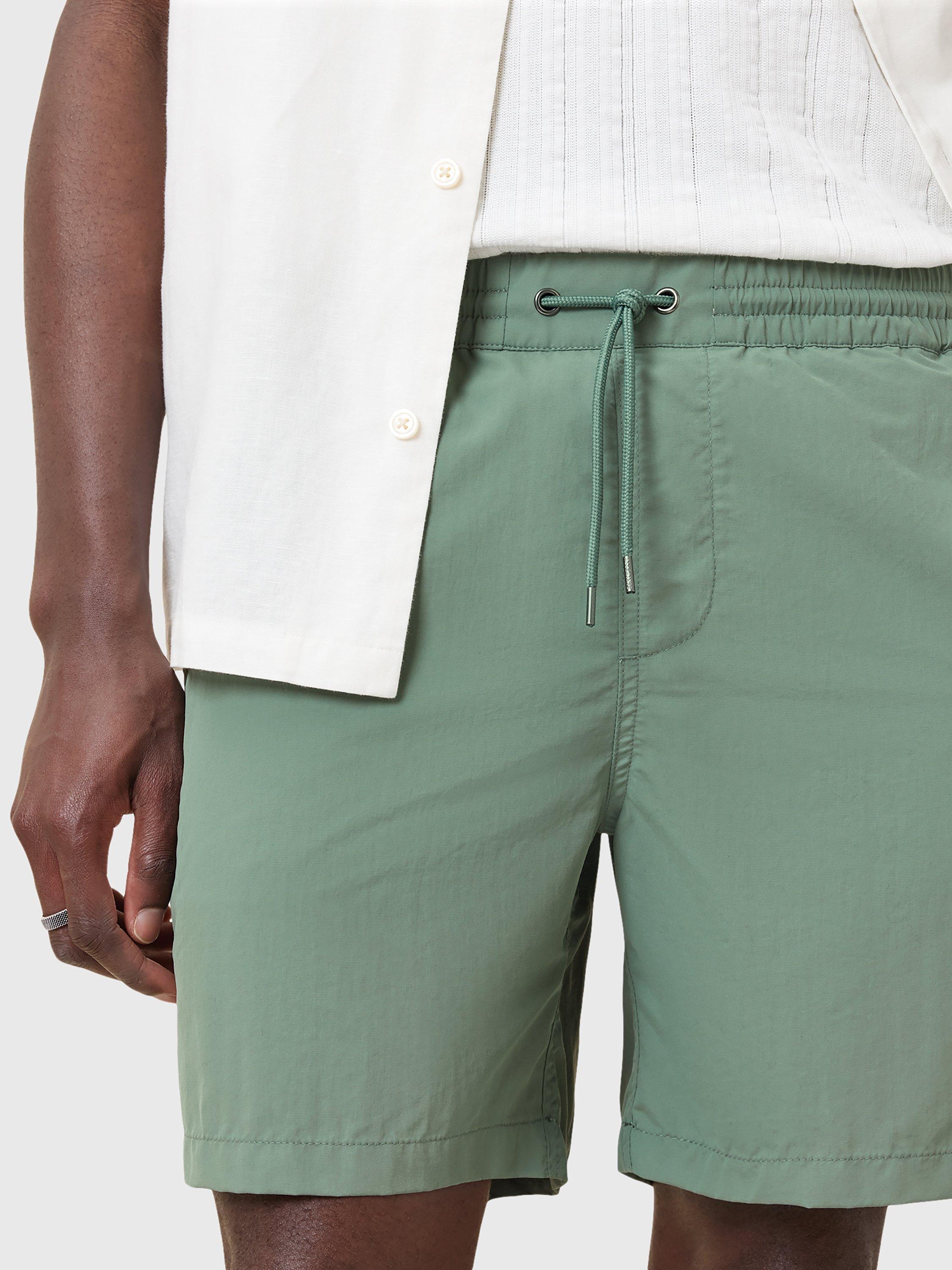 Product image 7 of 10, which shows AllSaints Underground Drawstring Swim Shorts, Island Green, S