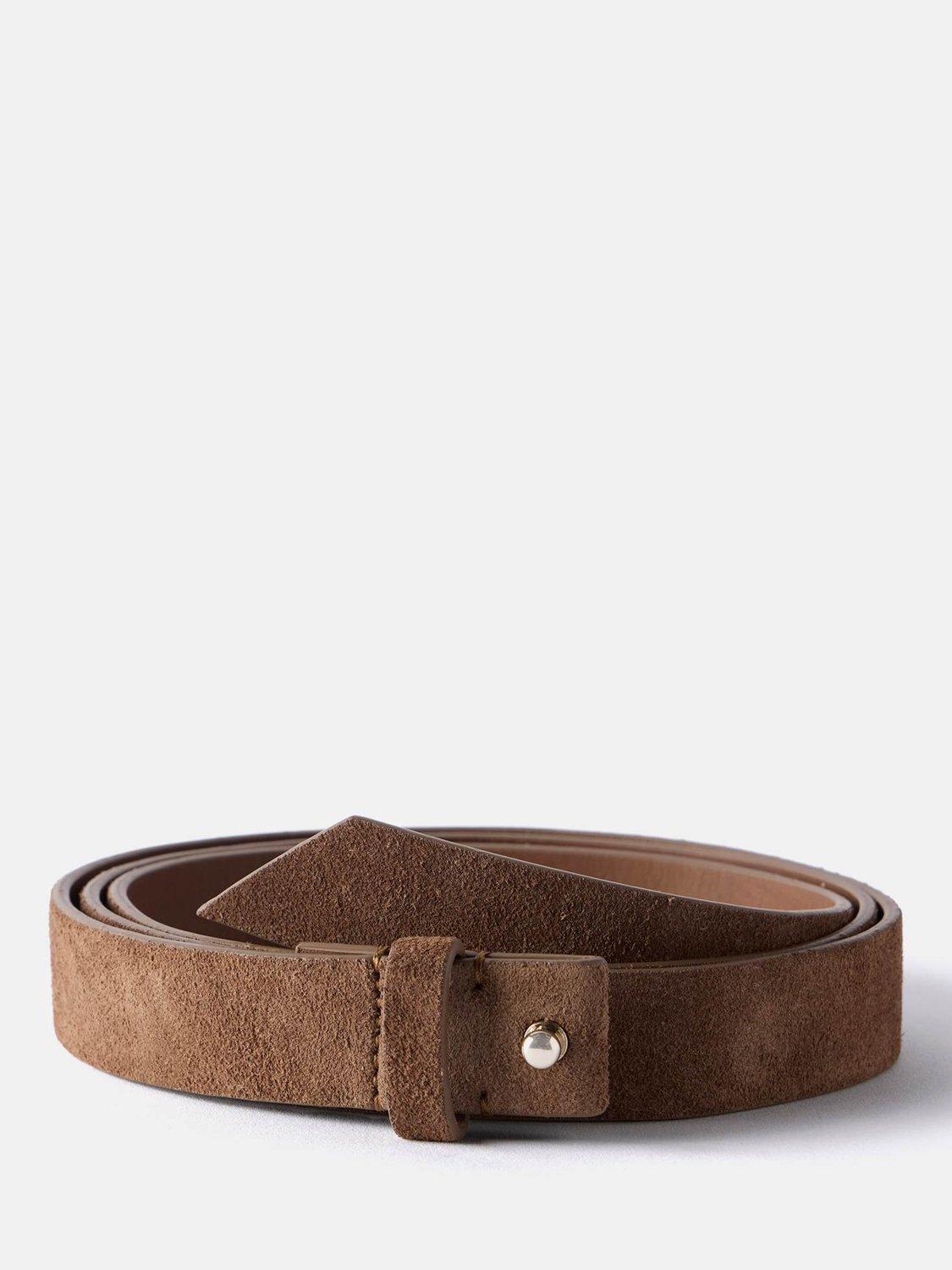Product image 1 of 4, which shows Mint Velvet Tie Suede Belt, Brown Tan, M