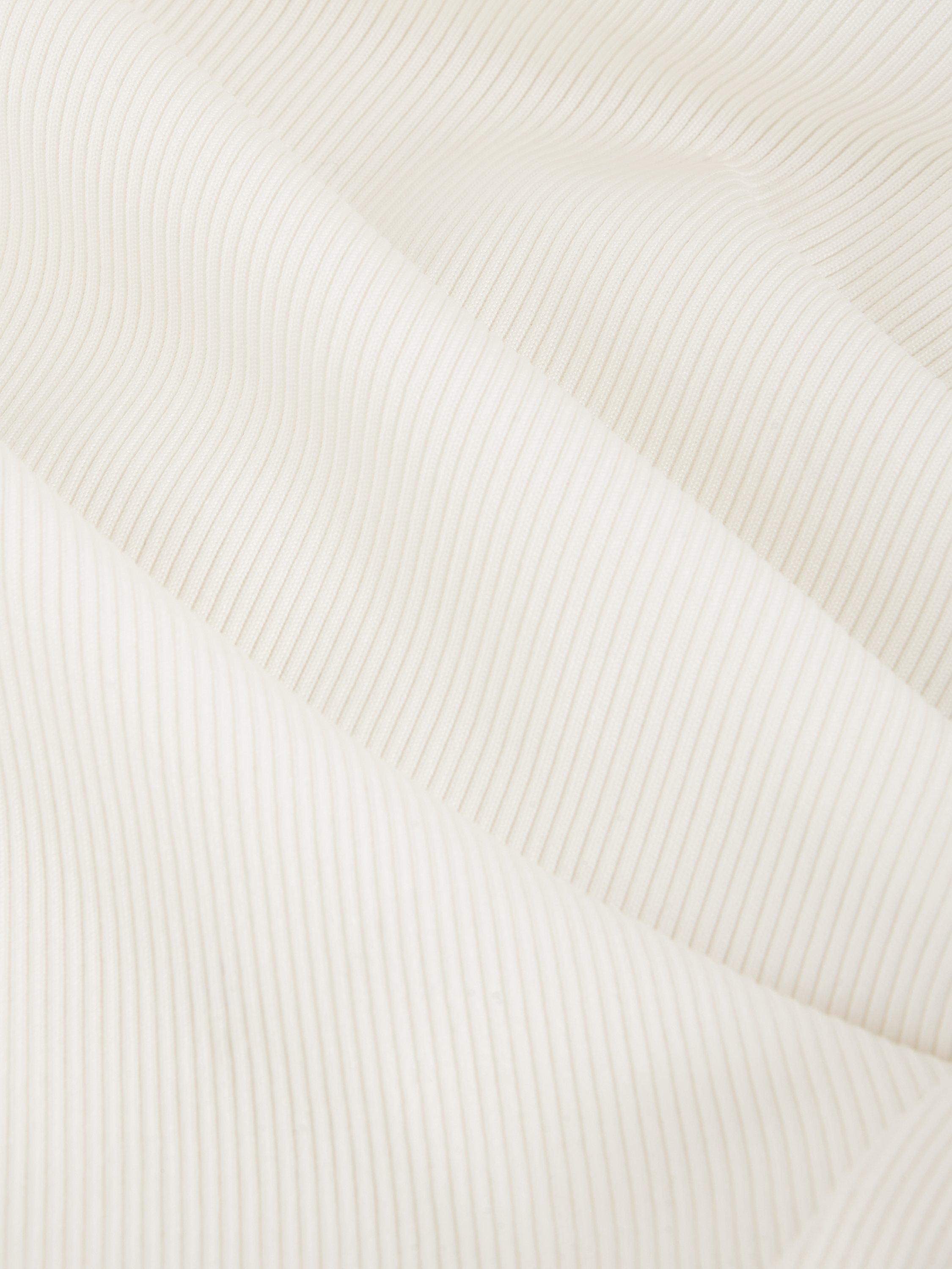 Product image 6 of 7, which shows Phase Eight Sutton Sleeveless Drape Rib Top, Ivory, 8