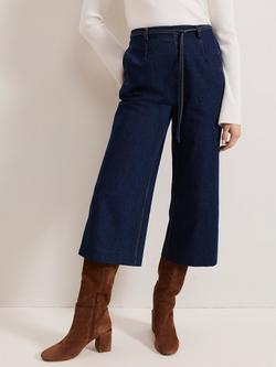 Phase Eight Aubrielle Denim Culottes, Mid Wash, Mid Wash