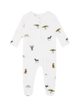 Rosa & Blue Baby Safari Seepsuit, White