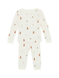 Rosa & Blue Baby Brown Bear Pyjama Set, Ivory