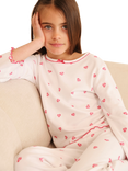 Rosa & Blue Baby Heart Long Sleeve Pyjama Set, Ivory