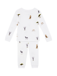Rosa & Blue Baby Safari Long Sleeve Pyjama Set, White