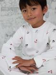 Rosa & Blue Baby Space Long Sleeve Pyjama Set, White