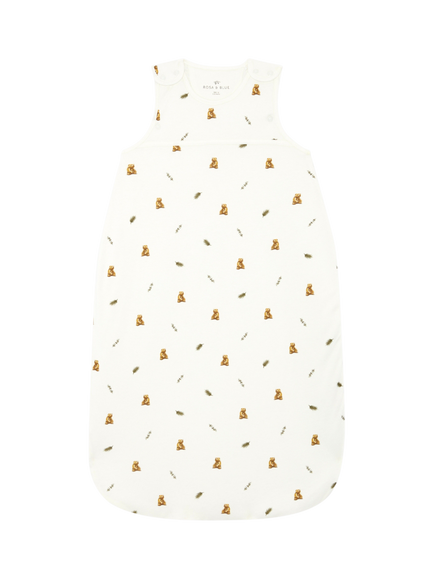 Rosa & Blue Baby Brown Bear Sleeping Bag, 1.5 Tog, Ivory, Ivory