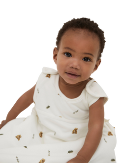 Rosa & Blue Baby Brown Bear Sleeping Bag, 2.5 Tog, Ivory - view 2, Ivory