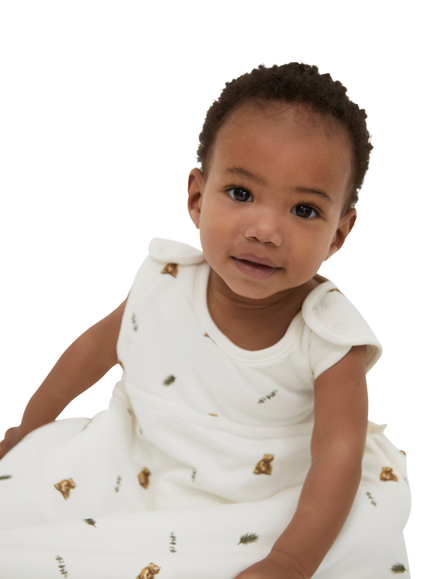 Rosa & Blue Baby Brown Bear Sleeping Bag, 2.5 Tog, Ivory - view 2, Ivory
