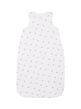 Rosa & Blue Baby Pink Heart Sleeping Bag, 1.5 Tog, White