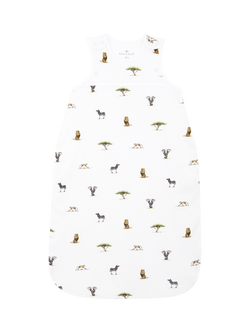 Rosa & Blue Baby Safari Sleeping Bag, 1.5 Tog, White, White