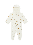 Rosa & Blue Baby Brown Bear Pramsuit, Ivory