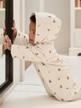 Rosa & Blue Baby Brown Bear Pramsuit, Ivory