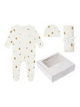 Rosa & Blue Baby Brown Bear New Arrival Gift Set, Ivory