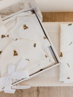 Rosa & Blue Baby Brown Bear New Arrival Gift Set, Ivory - view 2, Ivory