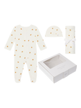 Rosa & Blue Baby Heart Arrival Gift Set, Ivory