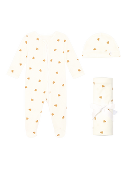Rosa & Blue Baby Heart Arrival Gift Set, Ivory, Ivory