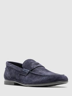 Rodd & Gunn St James Suede Loafers - view 2, Navy