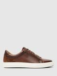 Rodd & Gunn Transit Leather Lace Up Trainers, Chestnut