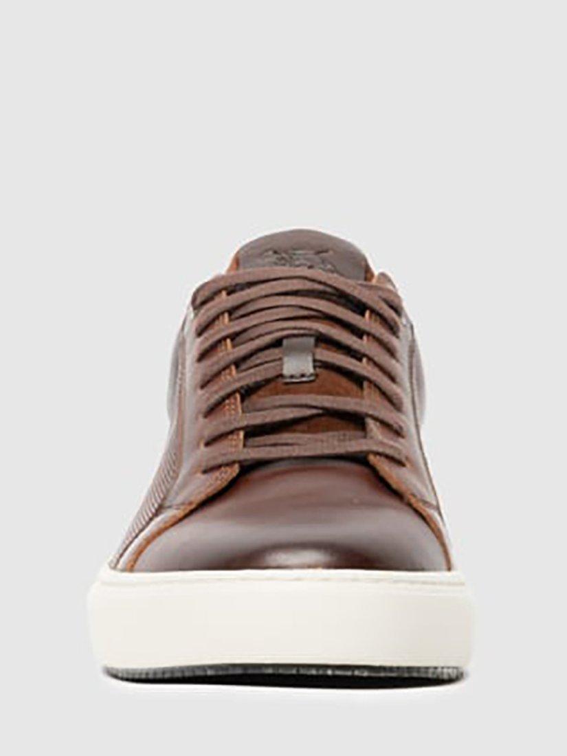 Product image 4 of 6, which shows Rodd & Gunn Transit Leather Lace Up Trainers, Chestnut, 6