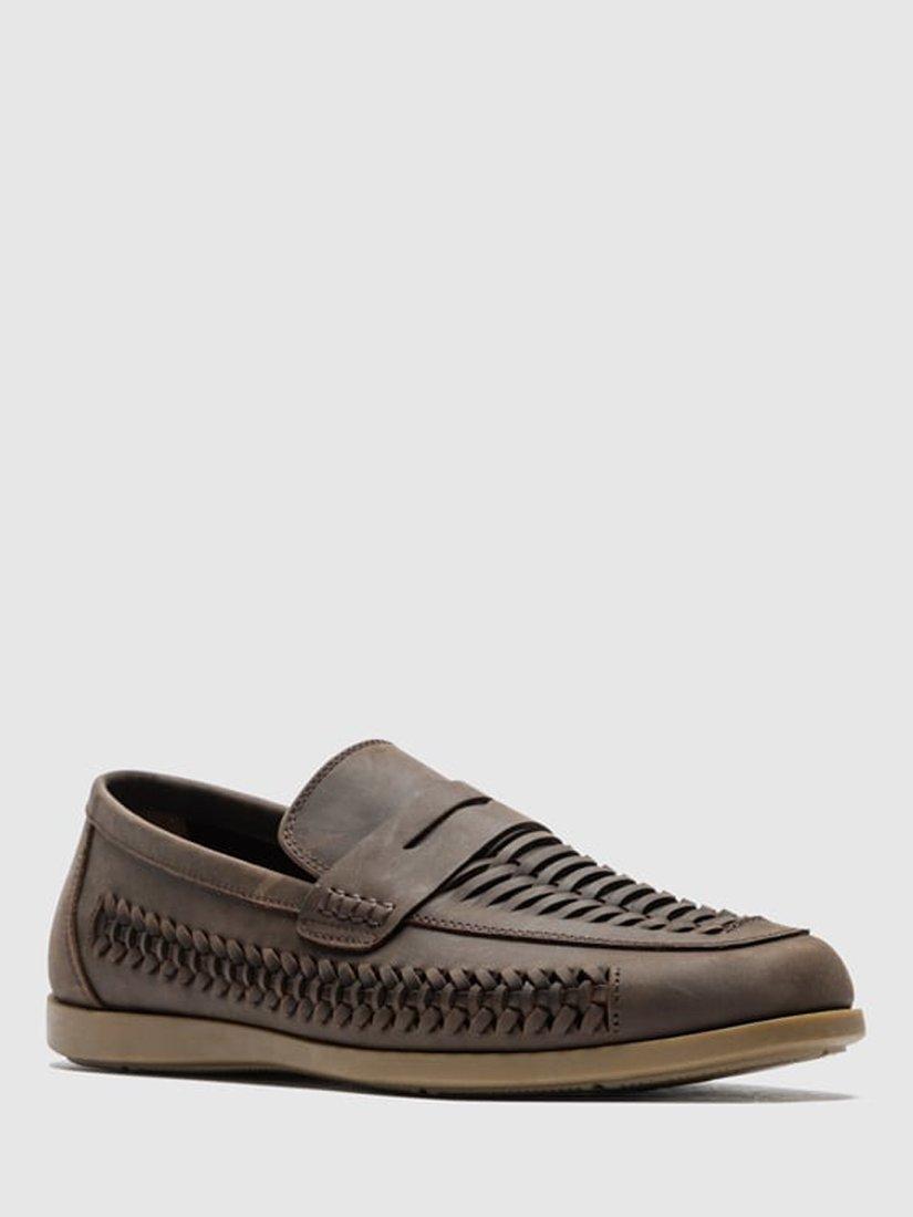 Product image 2 of 6, which shows Rodd & Gunn Gisborne Huarache Leather Slip On Loafers, Chocolate, 6