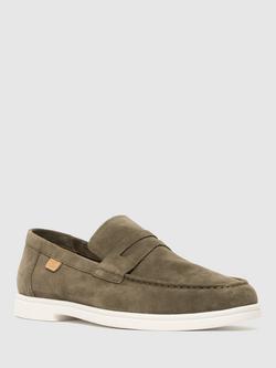 Rodd & Gunn Marsden Bay Suede Loafers - view 2, Olive