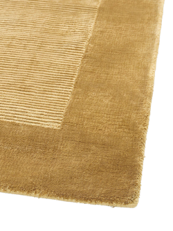 West Elm Border Frame Rug containing TENCEL™ Lyocell - view 2, Antique Gold