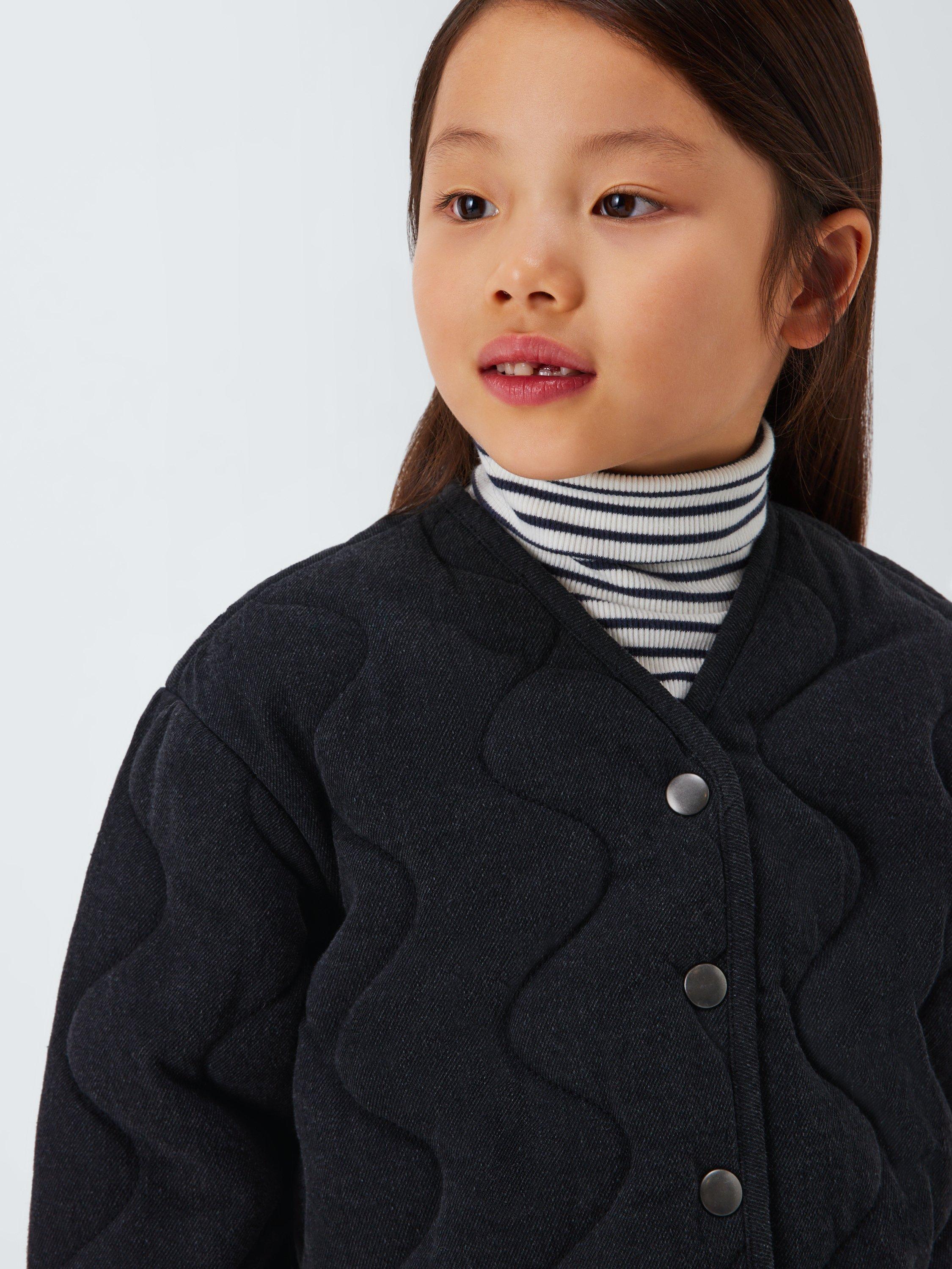 Product image 7 of 7, which shows John Lewis Kids' Quilted Denim Jacket, Grey Denim, 5 years