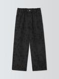 John Lewis Girl's Leopard Print Jeans, Grey Denim