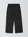 John Lewis Girl's Leopard Print Jeans, Grey Denim