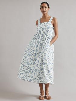 Albaray Blossom Square Neck Sundress, White, White