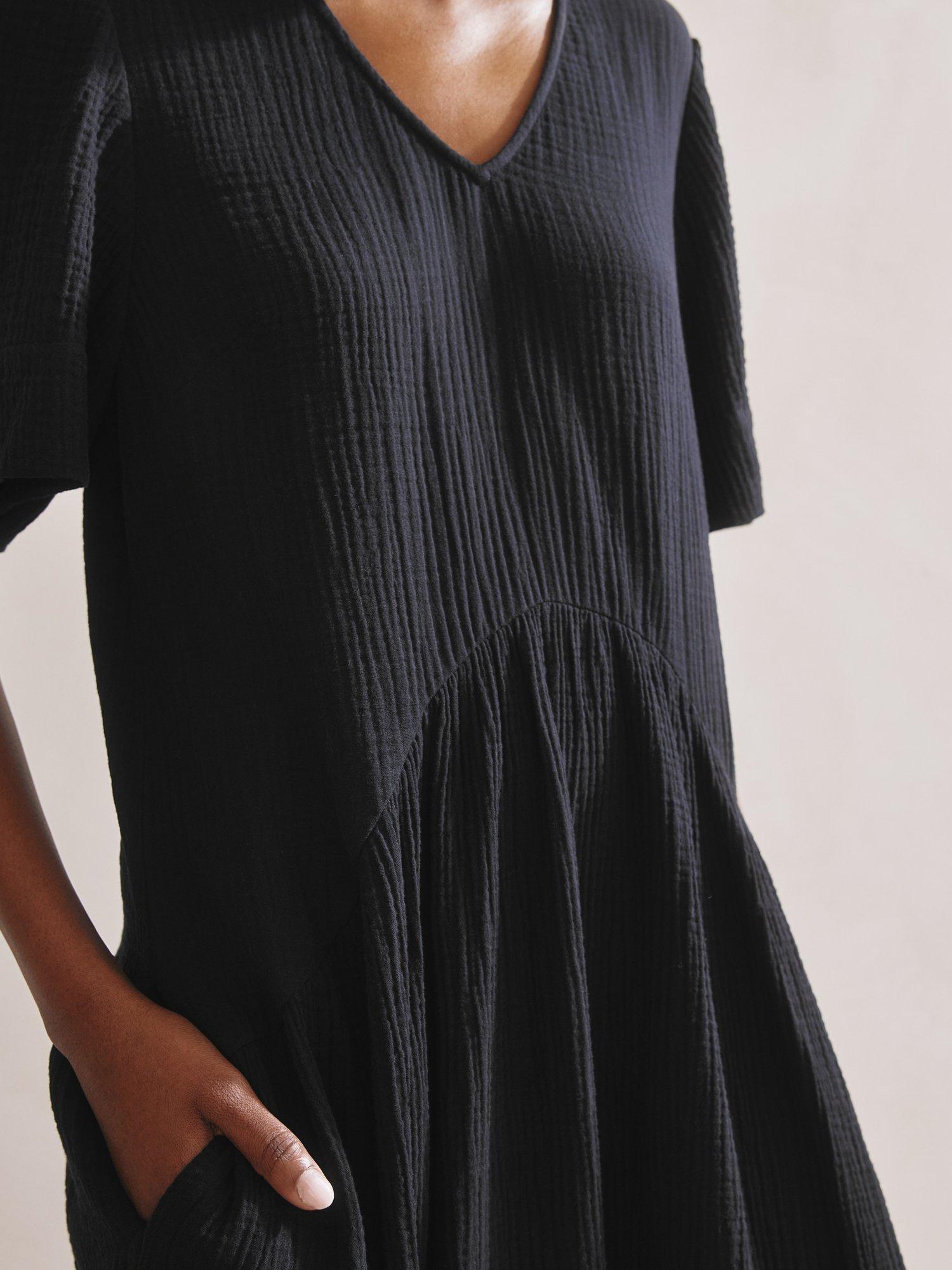 Product image 4 of 6, which shows Albaray Cheesecloth Maxi Dress, Black, 8