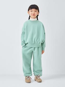 John Lewis Kids' Smile Today Jersey Top & Joggers Set, Green - view 2, Green
