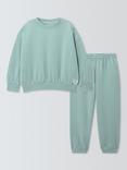 John Lewis Kids' Smile Today Jersey Top & Joggers Set, Green