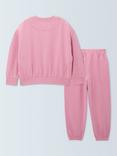 John Lewis Kids' Smile Today Jersey Top & Joggers Set, Pink
