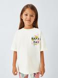 John Lewis Kids' Happy Day Graphic T-Shirt, White