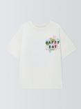 John Lewis Kids' Happy Day Graphic T-Shirt, White