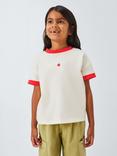John Lewis Kids' Embroidered Apple T-Shirt, Multi
