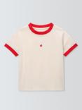 John Lewis Kids' Embroidered Apple T-Shirt, Multi