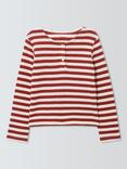 John Lewis Kids' Stripe Pointelle Top, Multi