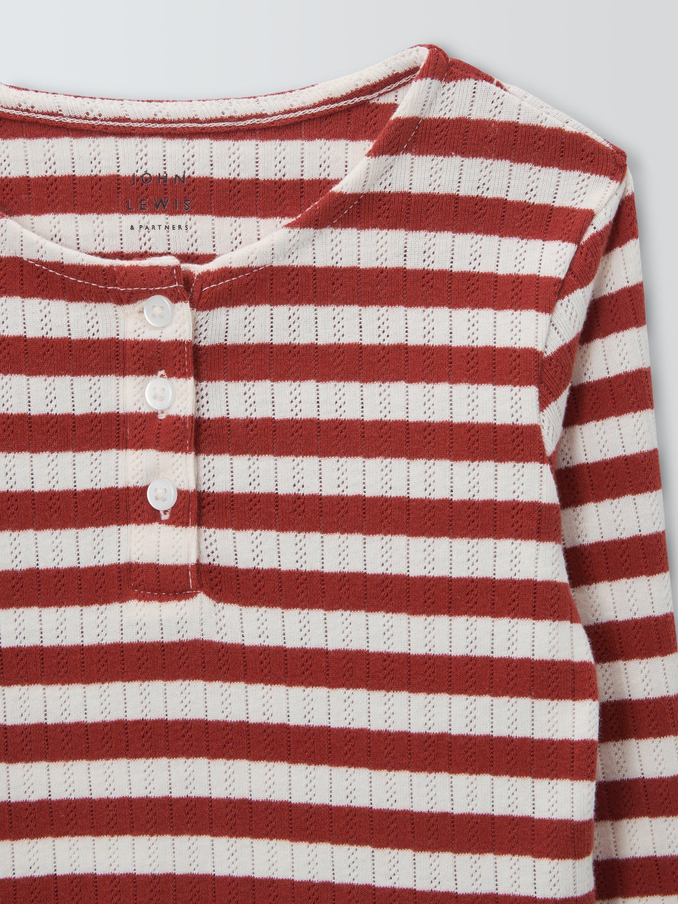 Product image 7 of 7, which shows John Lewis Kids' Stripe Pointelle Top, Multi, 3 years