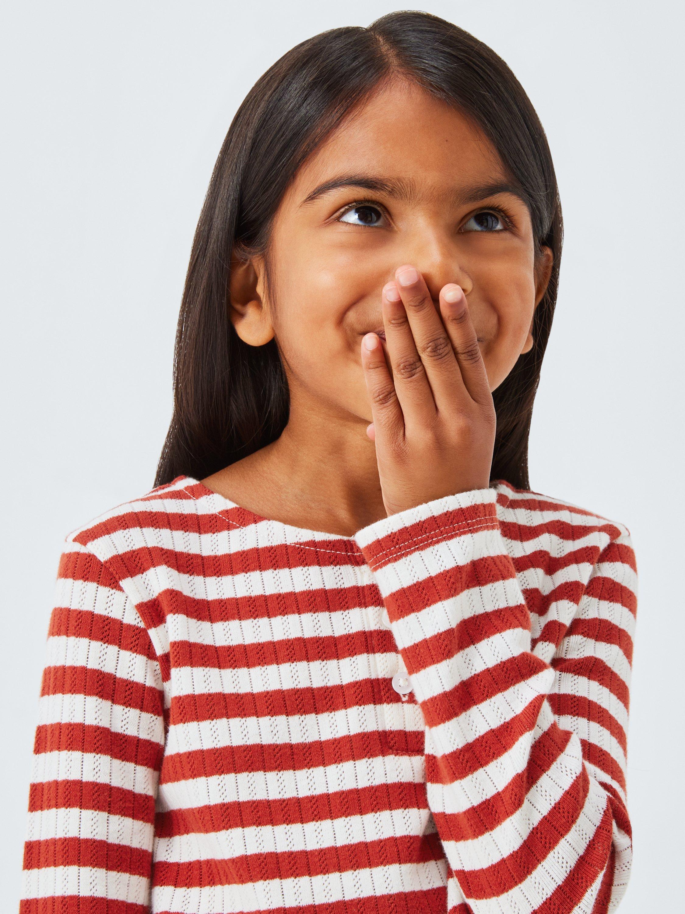 Product image 5 of 7, which shows John Lewis Kids' Stripe Pointelle Top, Multi, 3 years
